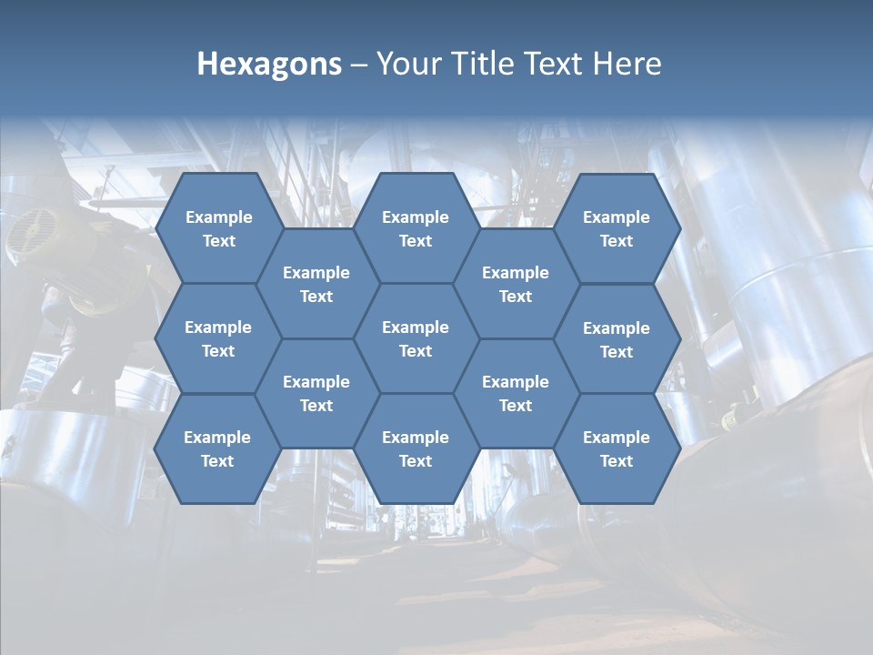 Industry Blue Pipe PowerPoint Template