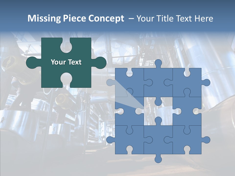 Industry Blue Pipe PowerPoint Template