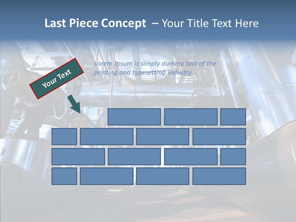 Industry Blue Pipe PowerPoint Template
