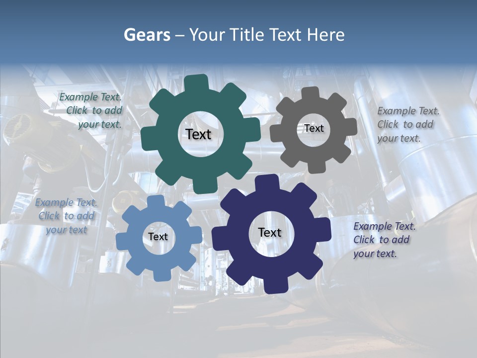 Industry Blue Pipe PowerPoint Template