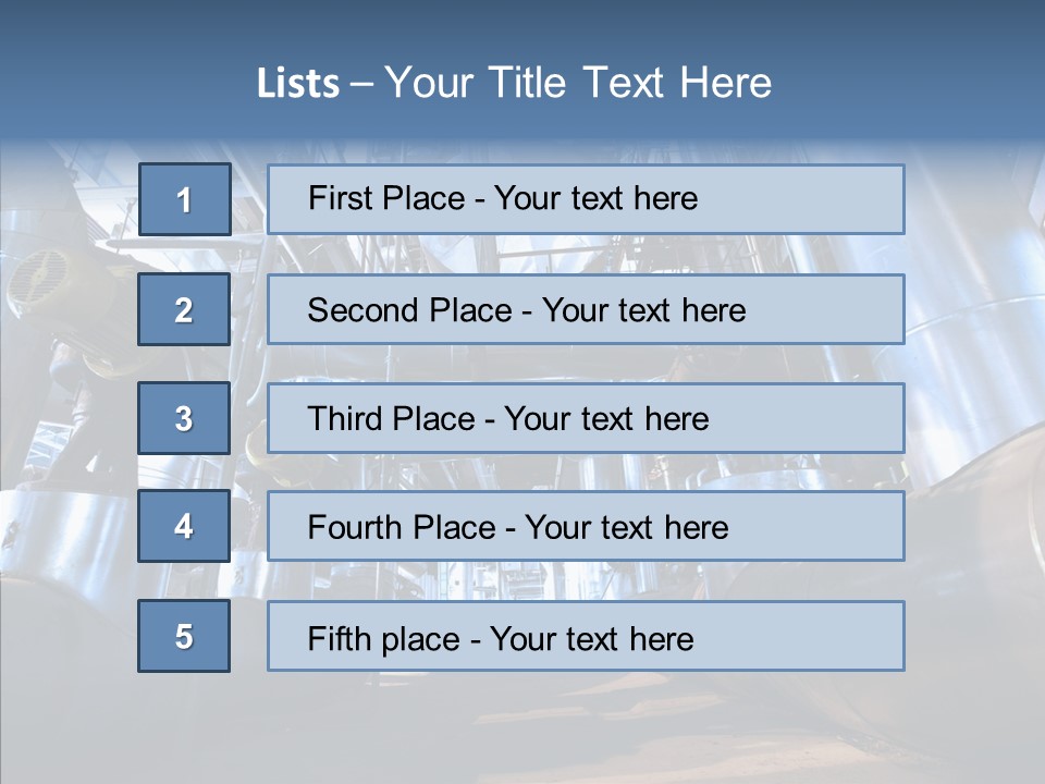 Industry Blue Pipe PowerPoint Template