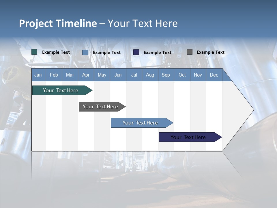 Industry Blue Pipe PowerPoint Template