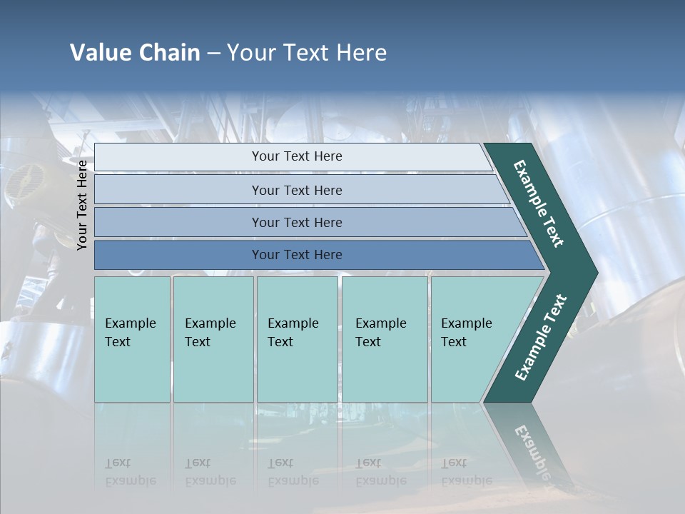 Industry Blue Pipe PowerPoint Template