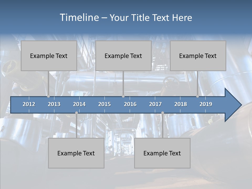 Industry Blue Pipe PowerPoint Template