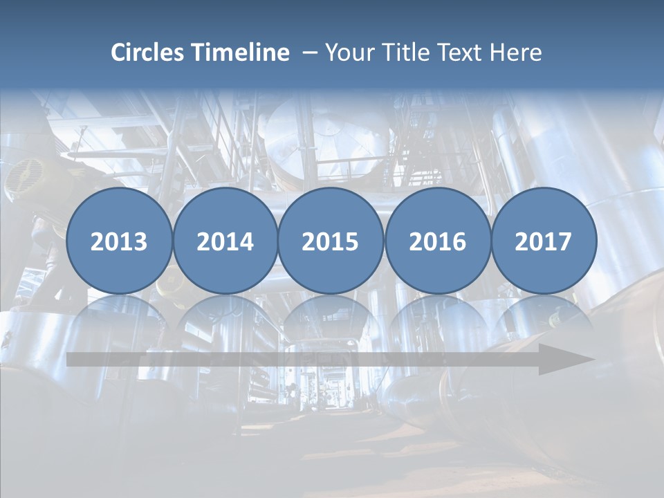 Industry Blue Pipe PowerPoint Template