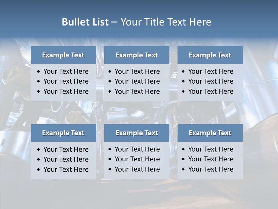 Industry Blue Pipe PowerPoint Template