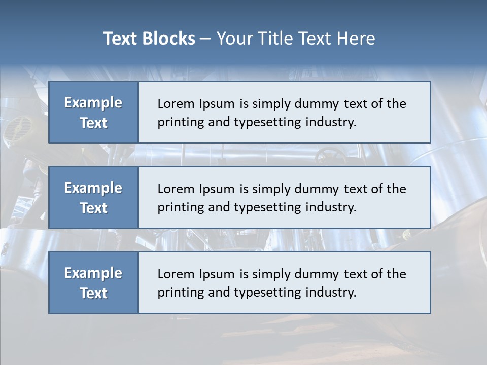 Industry Blue Pipe PowerPoint Template