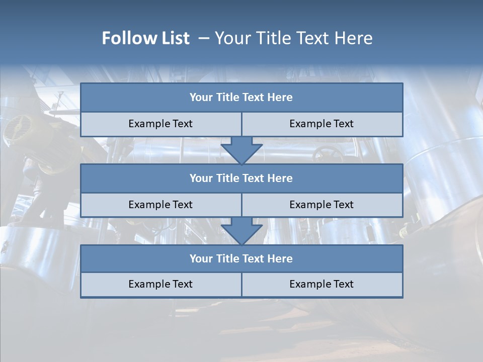 Industry Blue Pipe PowerPoint Template