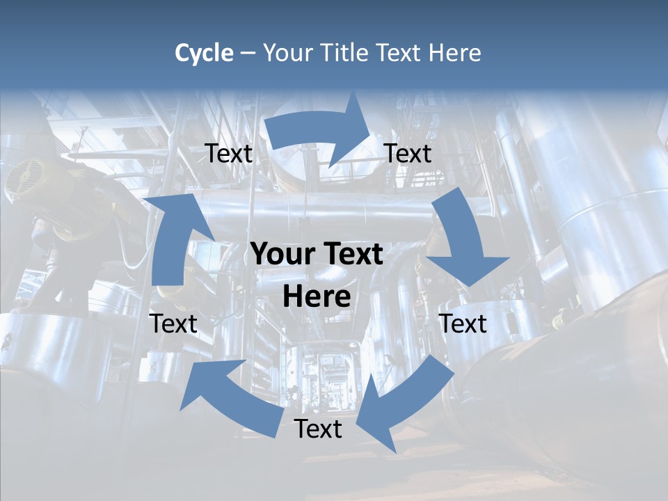 Industry Blue Pipe PowerPoint Template