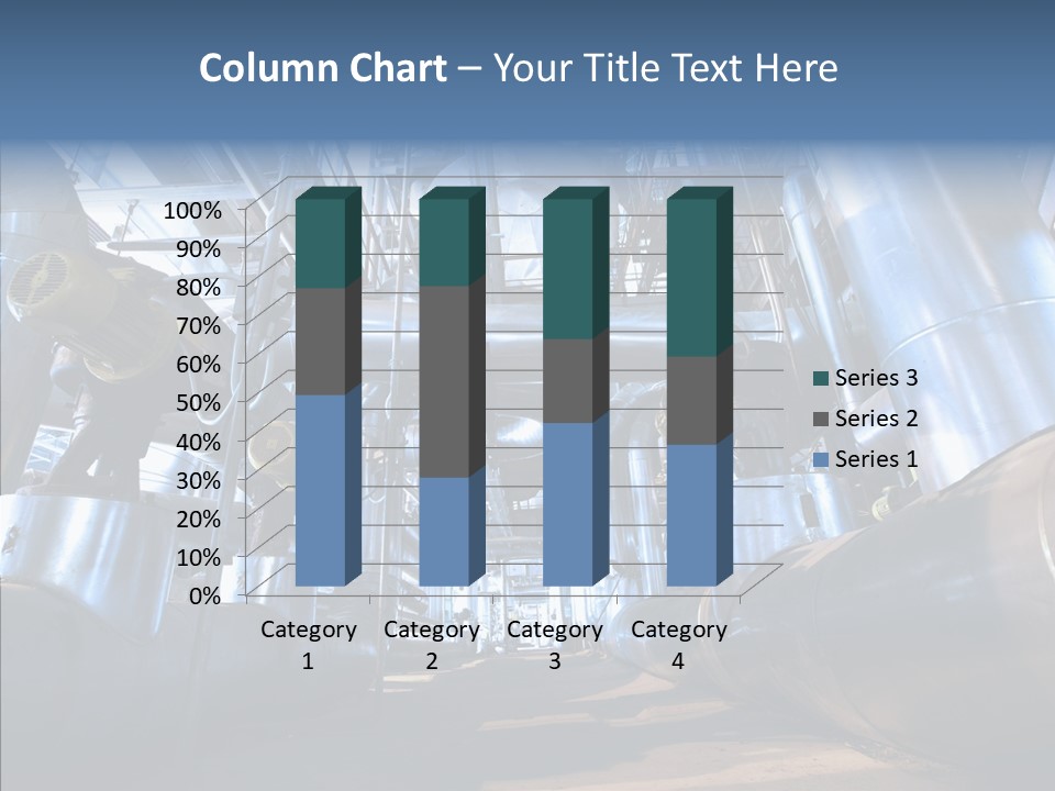 Industry Blue Pipe PowerPoint Template