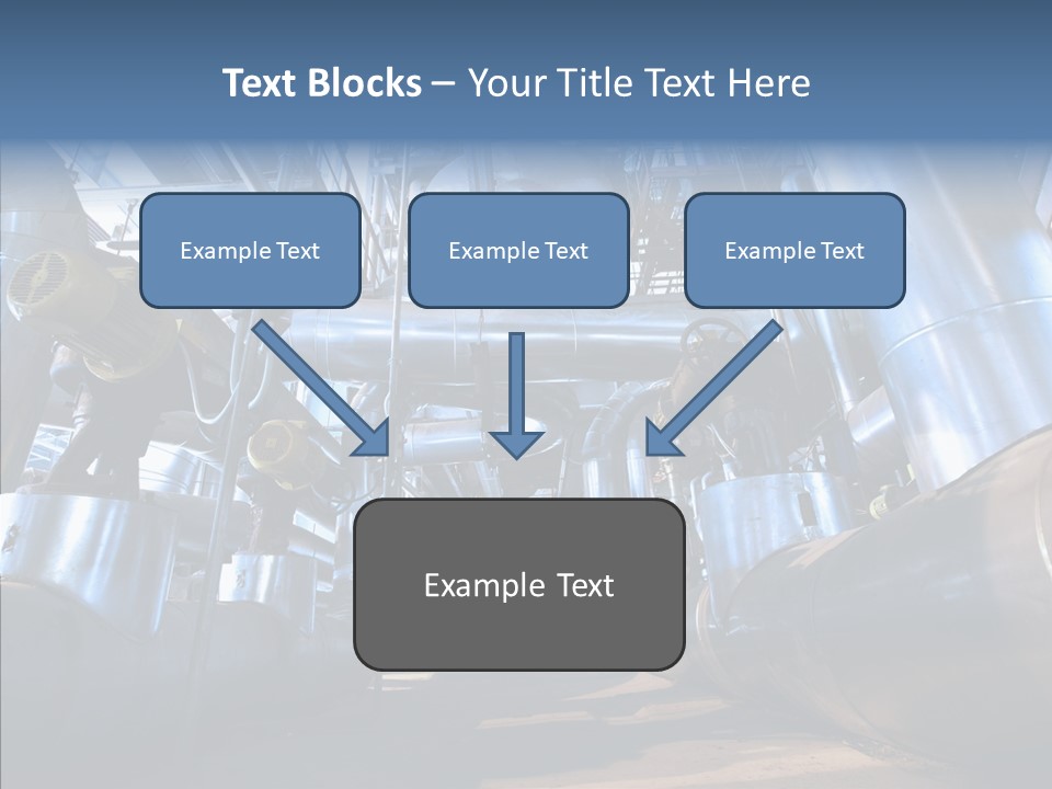 Industry Blue Pipe PowerPoint Template