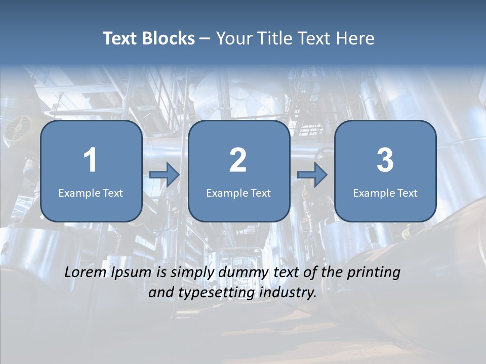 Industry Blue Pipe PowerPoint Template