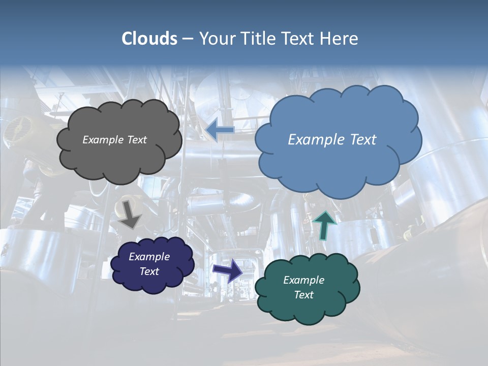 Industry Blue Pipe PowerPoint Template