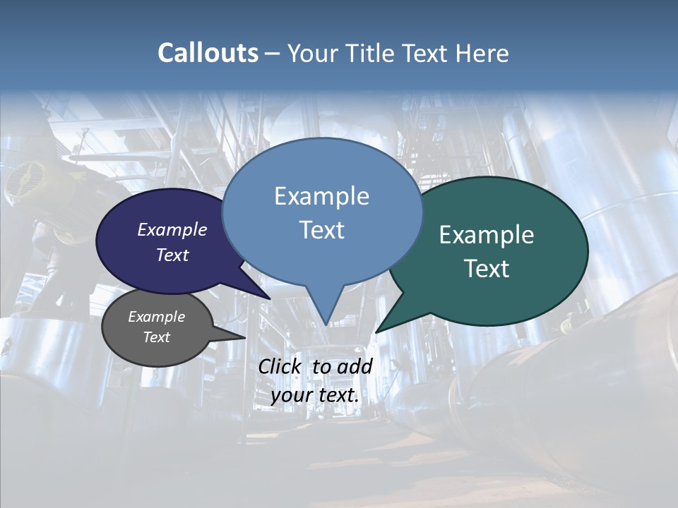 Industry Blue Pipe PowerPoint Template