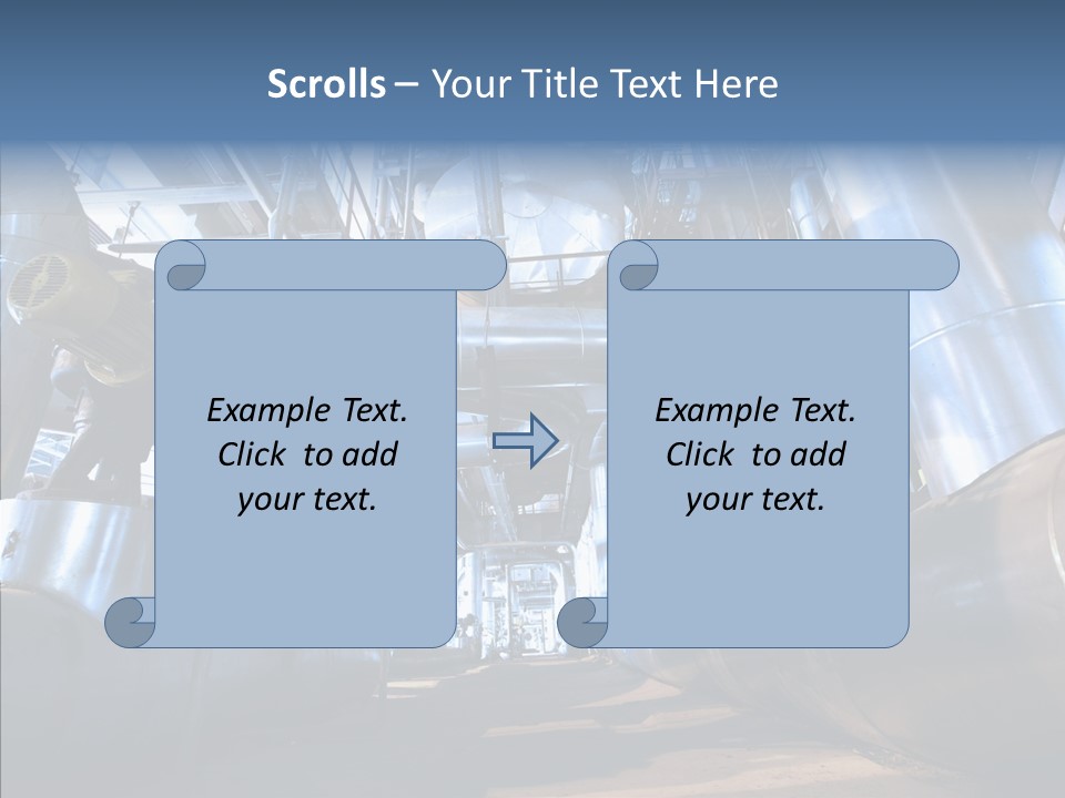 Industry Blue Pipe PowerPoint Template