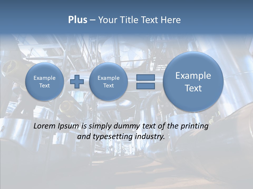 Industry Blue Pipe PowerPoint Template
