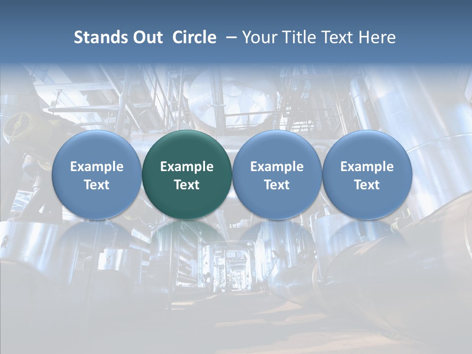 Industry Blue Pipe PowerPoint Template