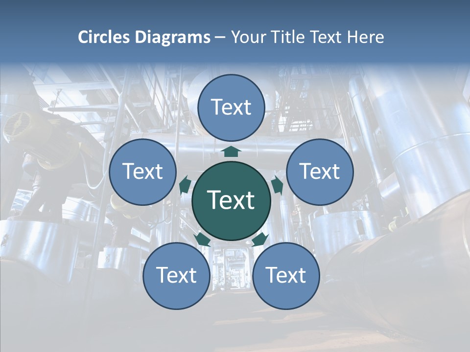 Industry Blue Pipe PowerPoint Template