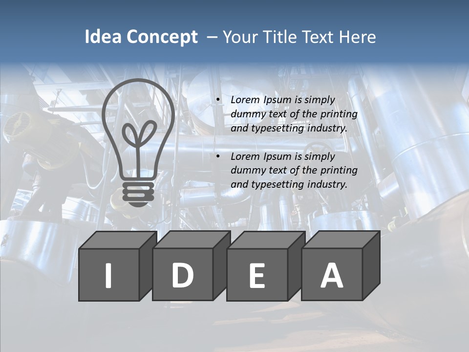 Industry Blue Pipe PowerPoint Template