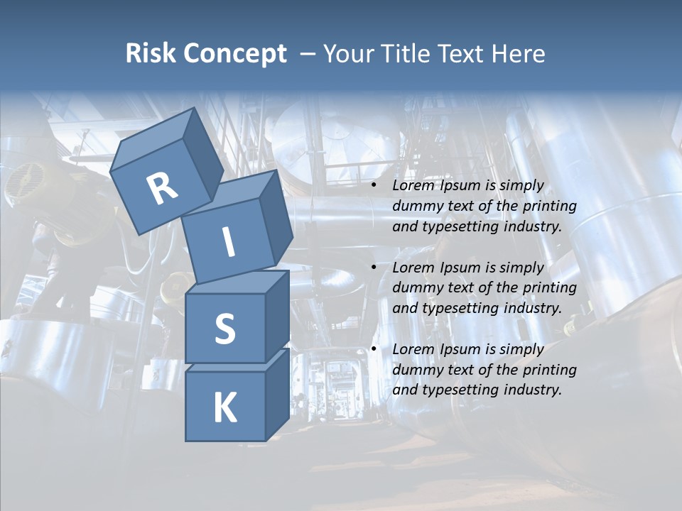 Industry Blue Pipe PowerPoint Template