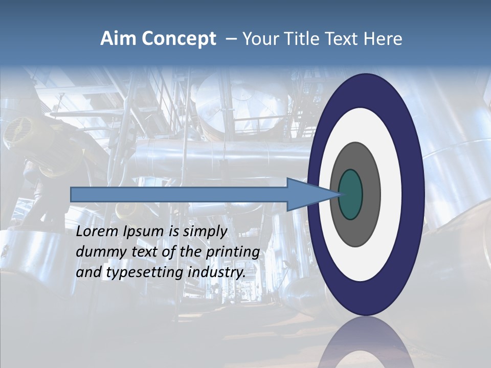 Industry Blue Pipe PowerPoint Template