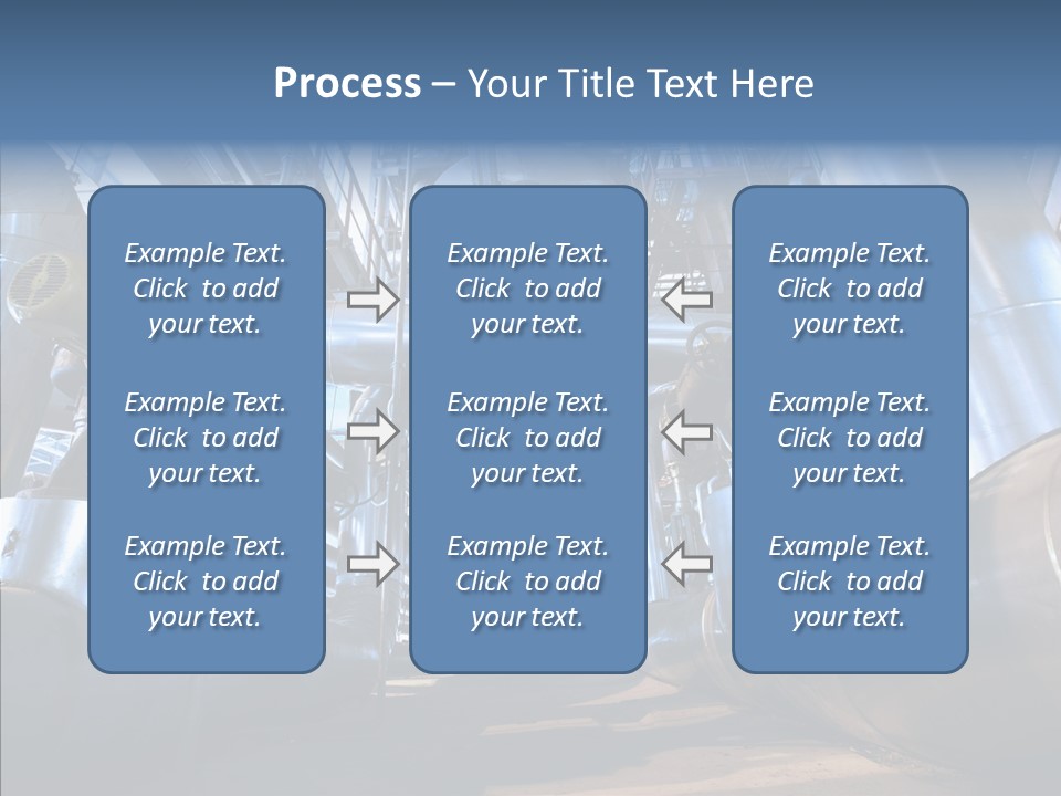 Industry Blue Pipe PowerPoint Template