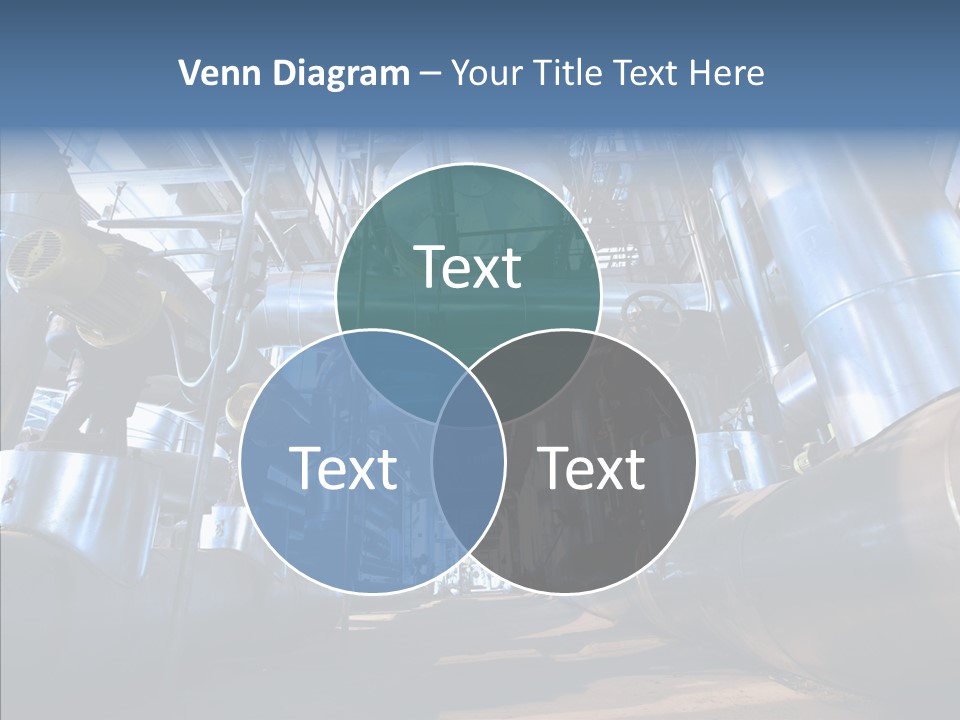 Industry Blue Pipe PowerPoint Template