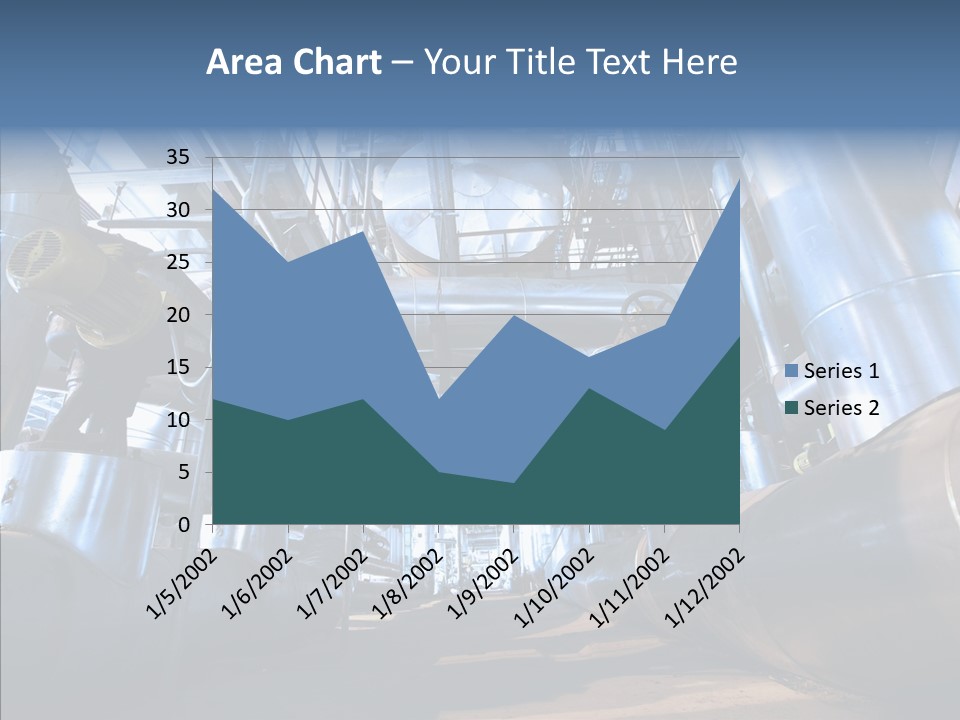 Industry Blue Pipe PowerPoint Template