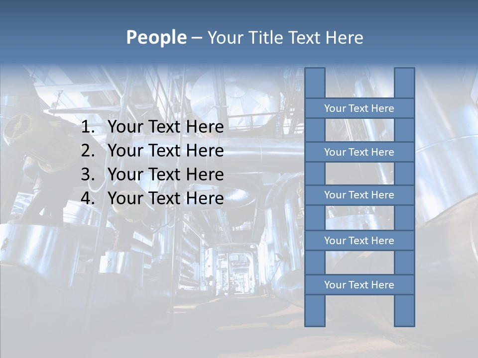 Industry Blue Pipe PowerPoint Template