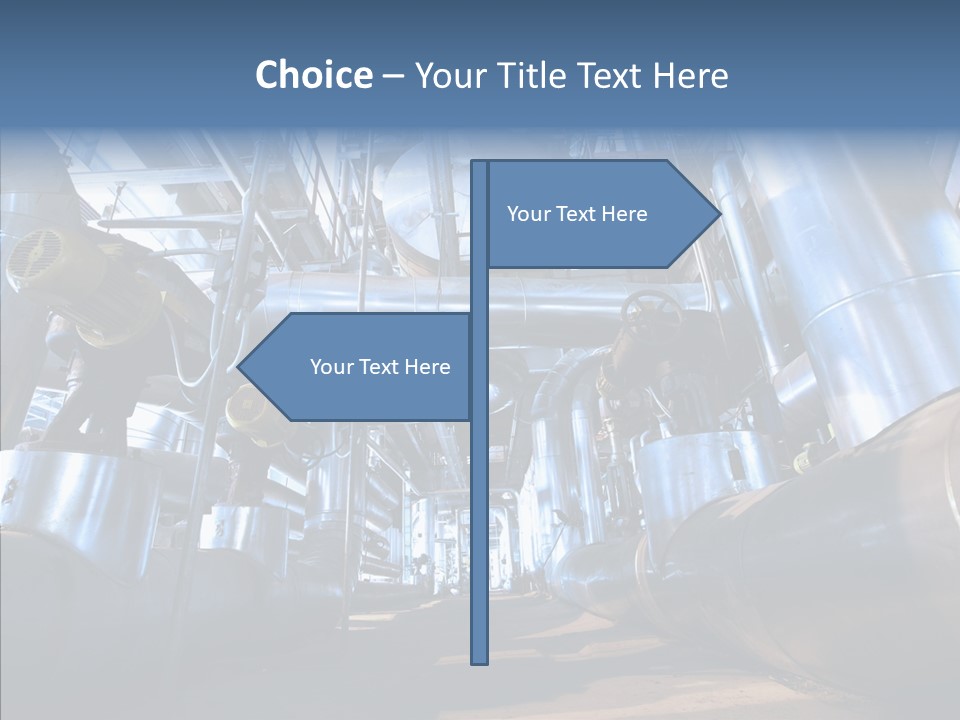 Industry Blue Pipe PowerPoint Template