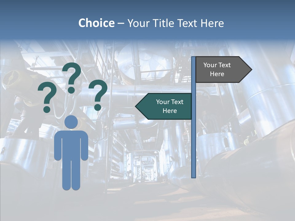 Industry Blue Pipe PowerPoint Template