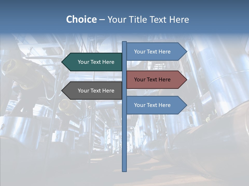 Industry Blue Pipe PowerPoint Template