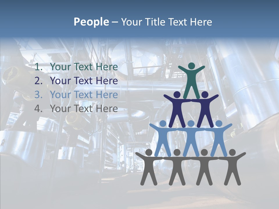 Industry Blue Pipe PowerPoint Template