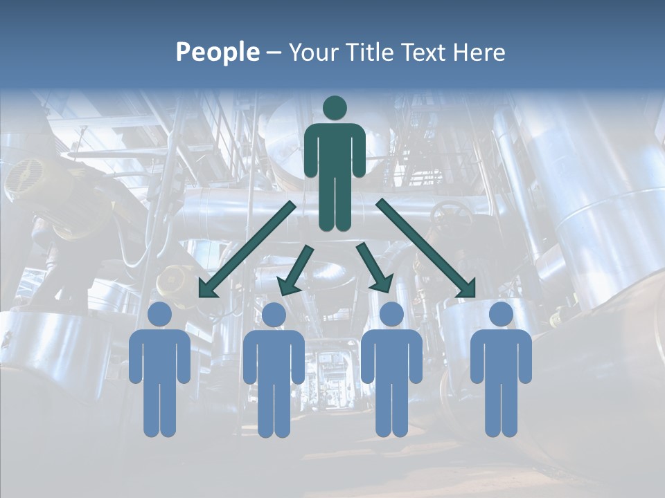 Industry Blue Pipe PowerPoint Template
