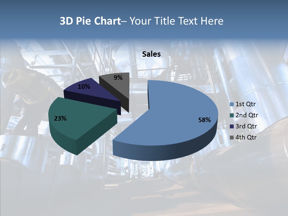 Industry Blue Pipe PowerPoint Template