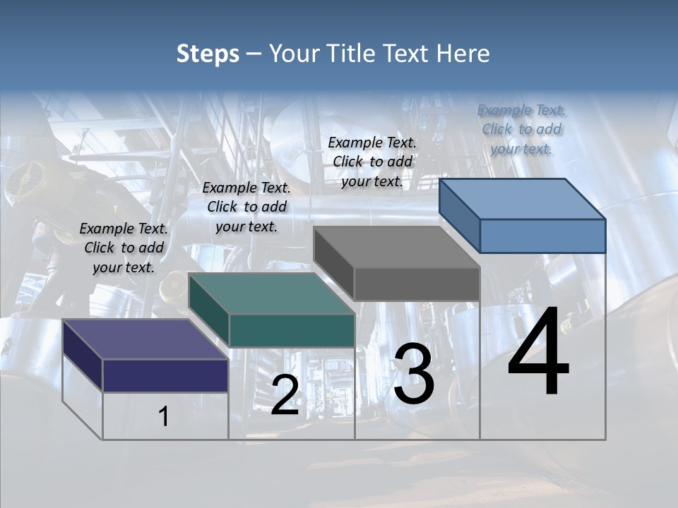 Industry Blue Pipe PowerPoint Template
