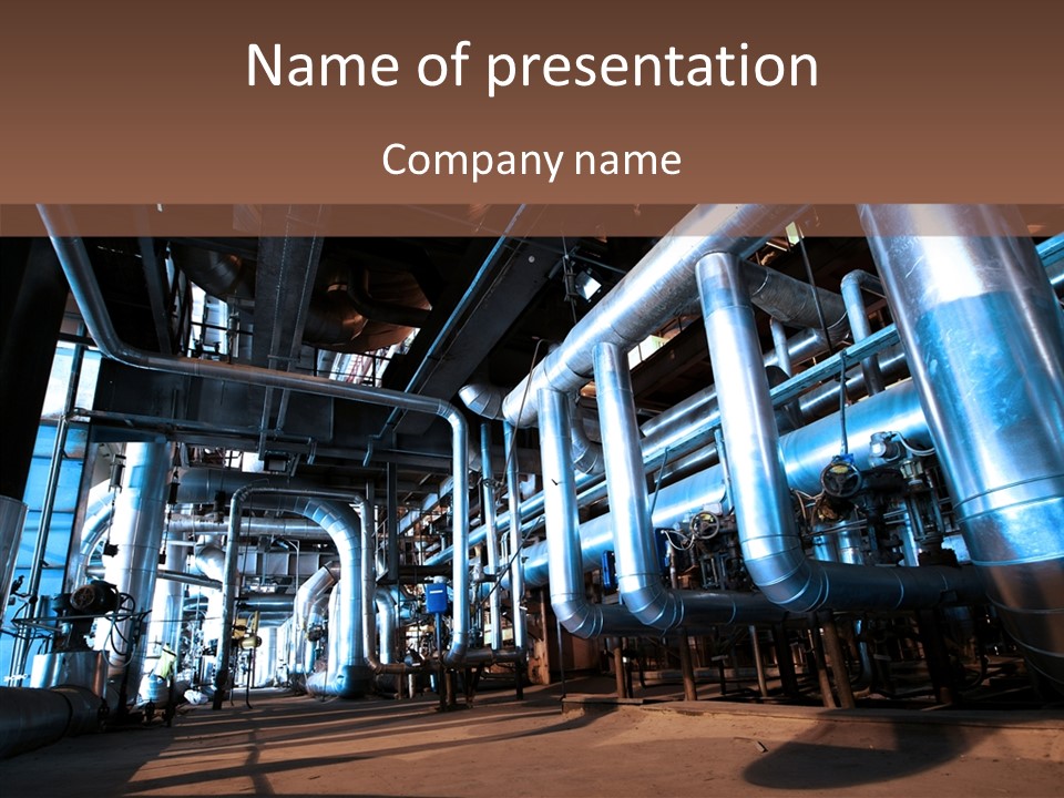 Engineer Production Oil Industry PowerPoint Template