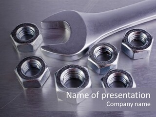 Screw Shiny Wrench PowerPoint Template