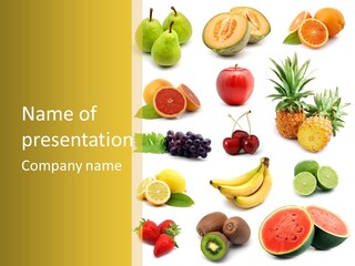 Food Ingredient Slice PowerPoint Template