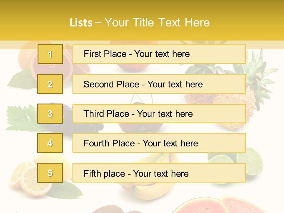 Food Ingredient Slice PowerPoint Template