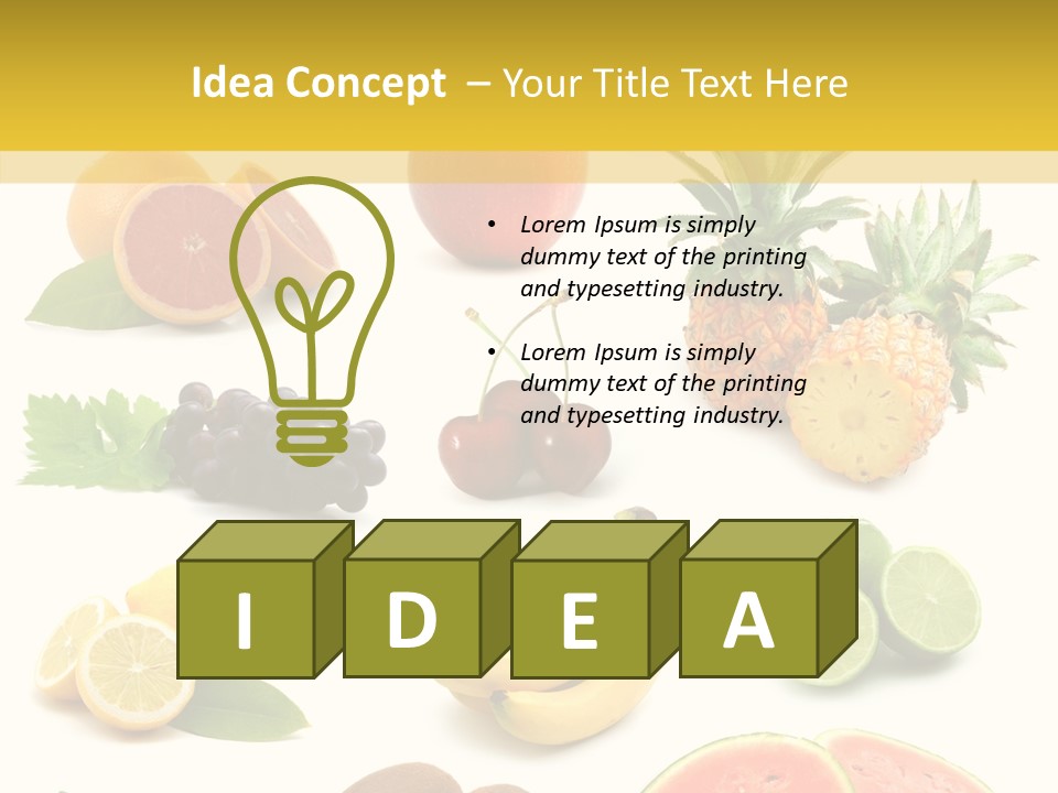 Food Ingredient Slice PowerPoint Template