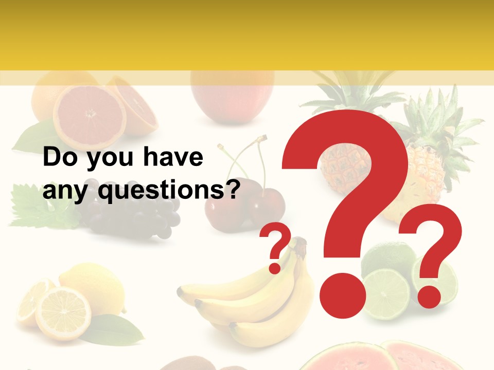 Food Ingredient Slice PowerPoint Template