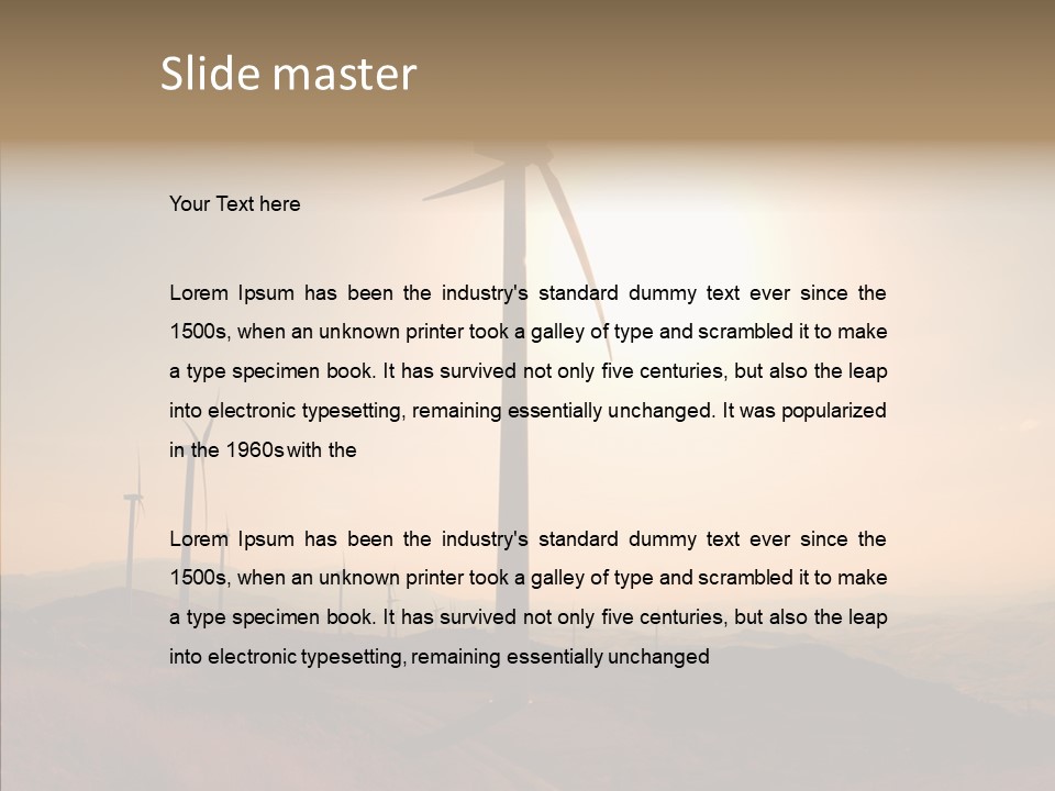 Sustainable Energy Cycle PowerPoint Template