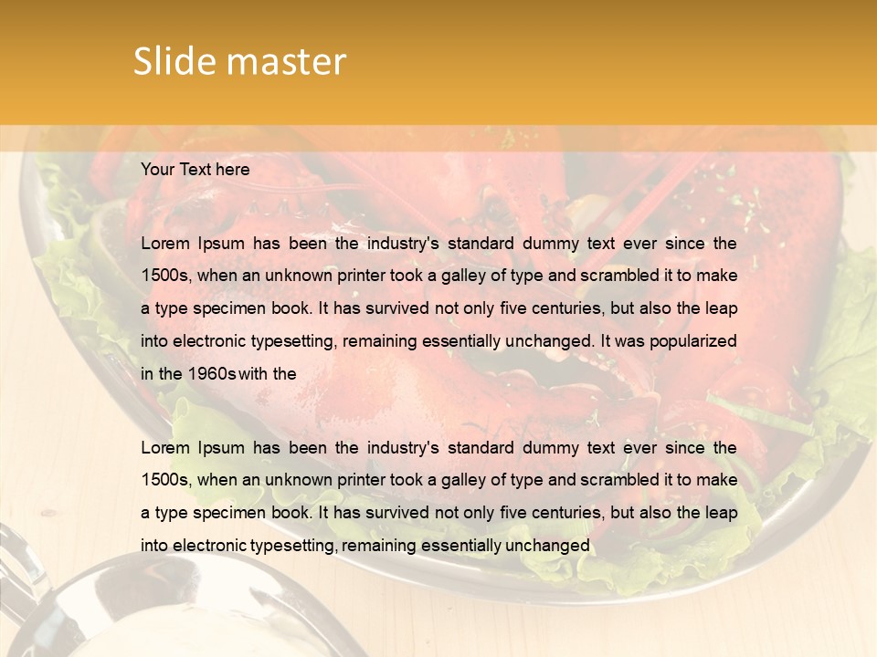 Diet Crab Single PowerPoint Template