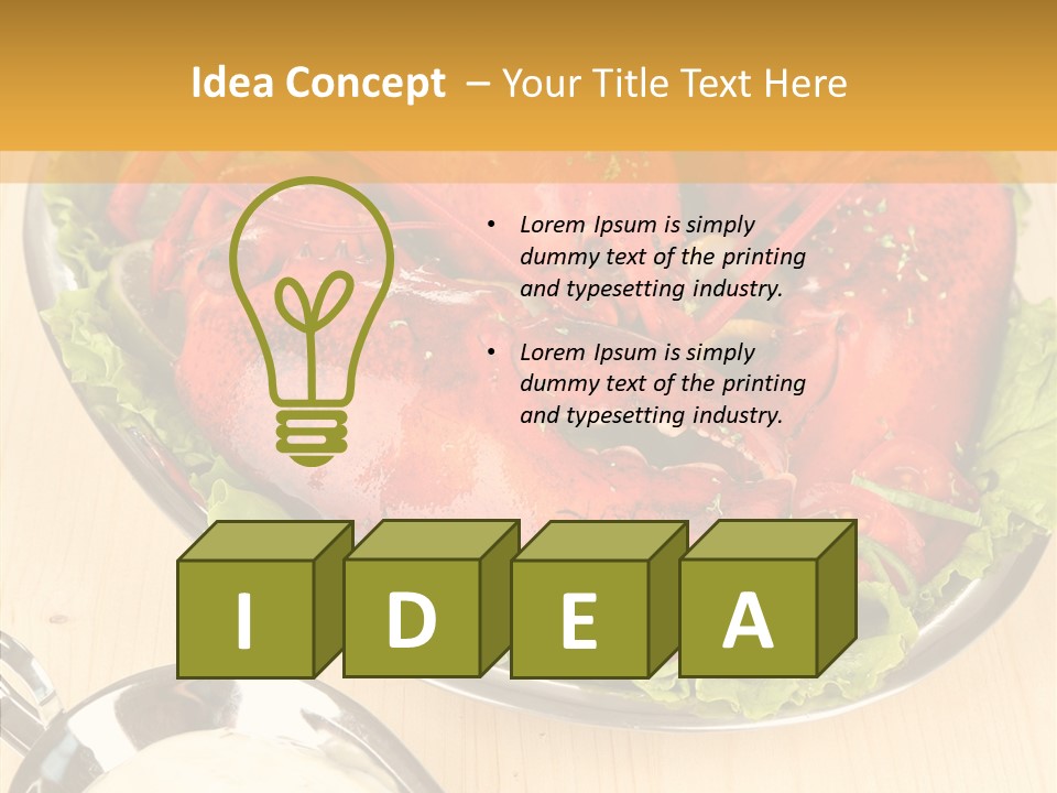 Diet Crab Single PowerPoint Template