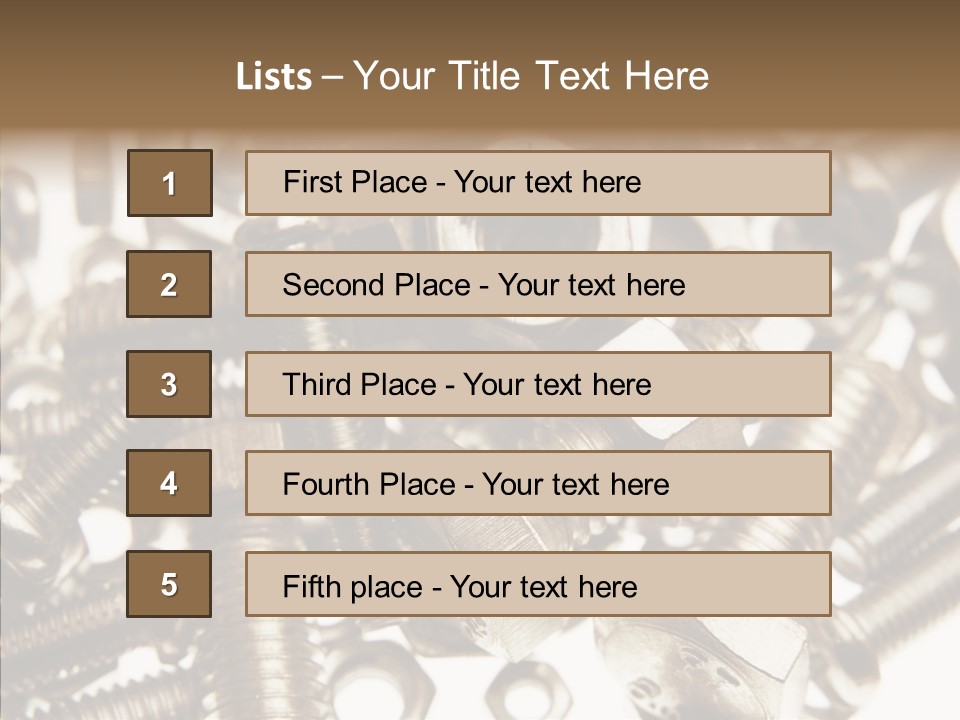 Tool Supplies Steel PowerPoint Template