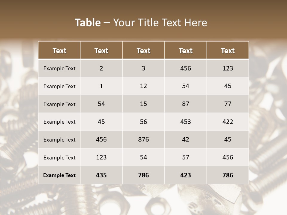 Tool Supplies Steel PowerPoint Template
