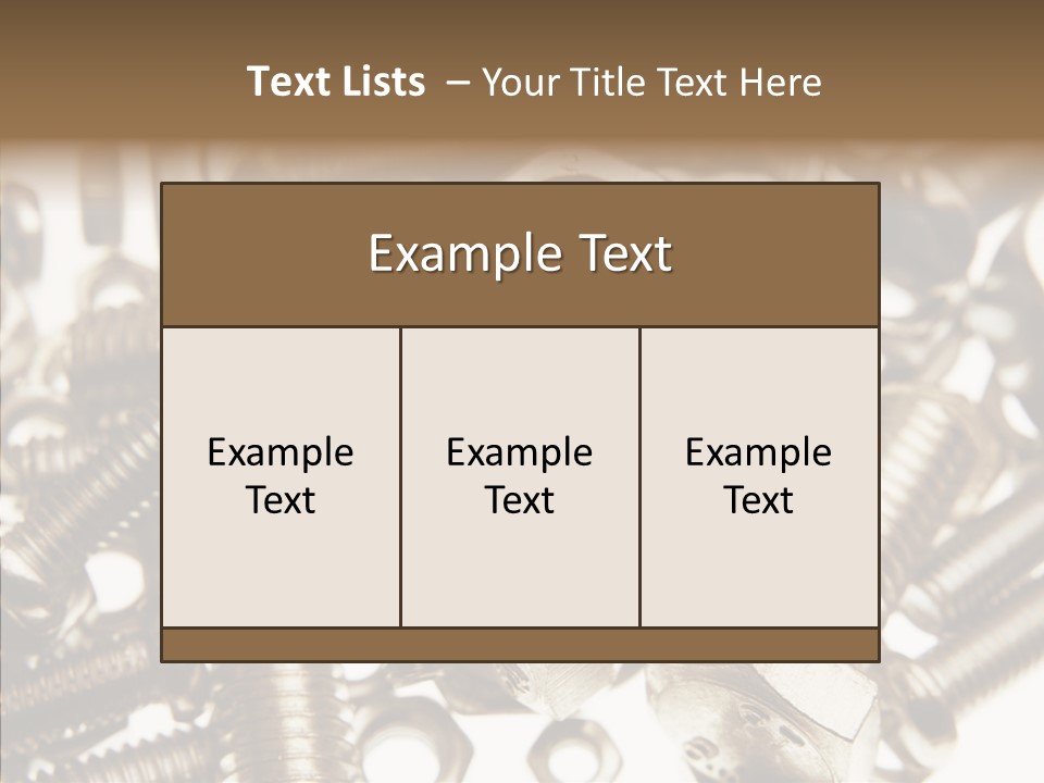 Tool Supplies Steel PowerPoint Template
