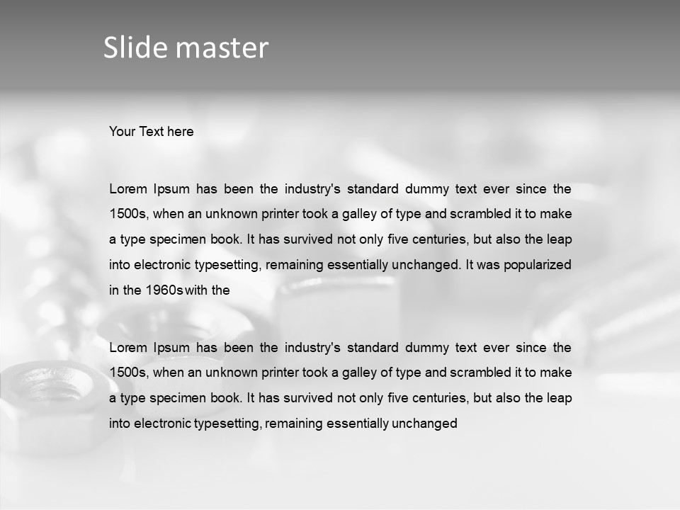 Screw Design Home PowerPoint Template