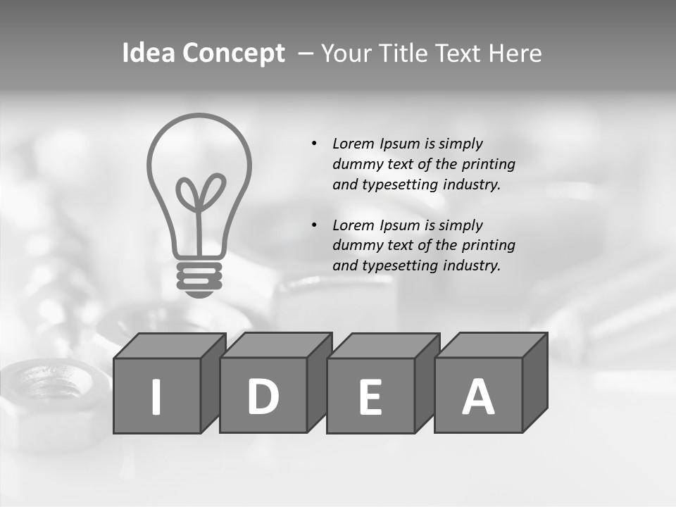 Screw Design Home PowerPoint Template